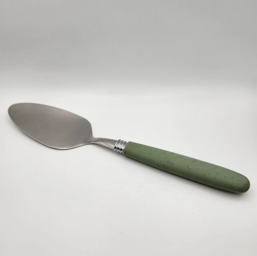 Stainless Steel Pie Server, Green Handle